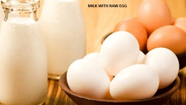 milk with raw egg