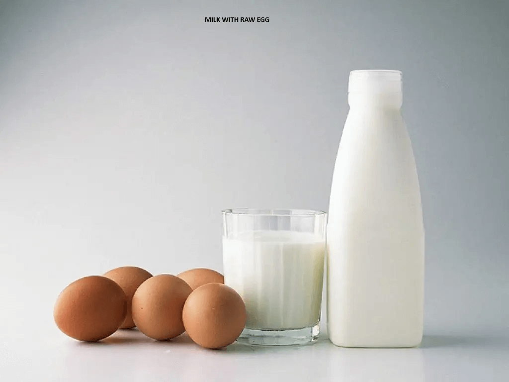 milk with raw egg