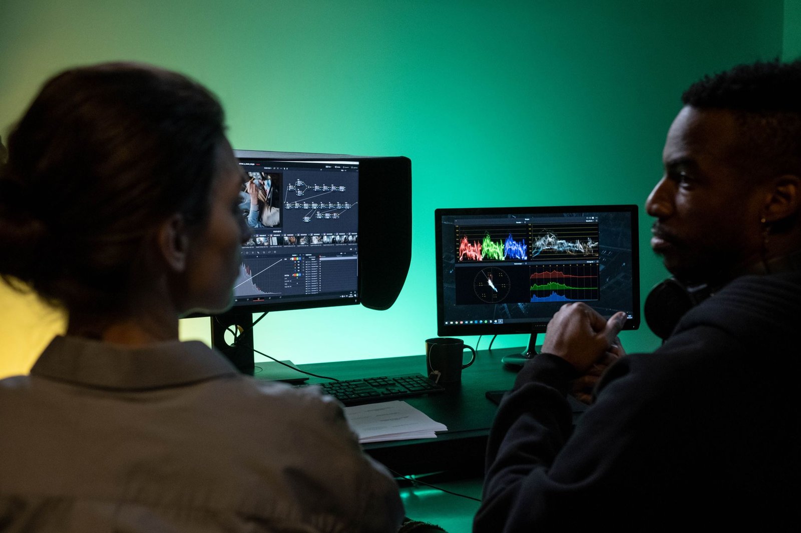 Diagram illustrating a typical video editing and enhancement workflow.
