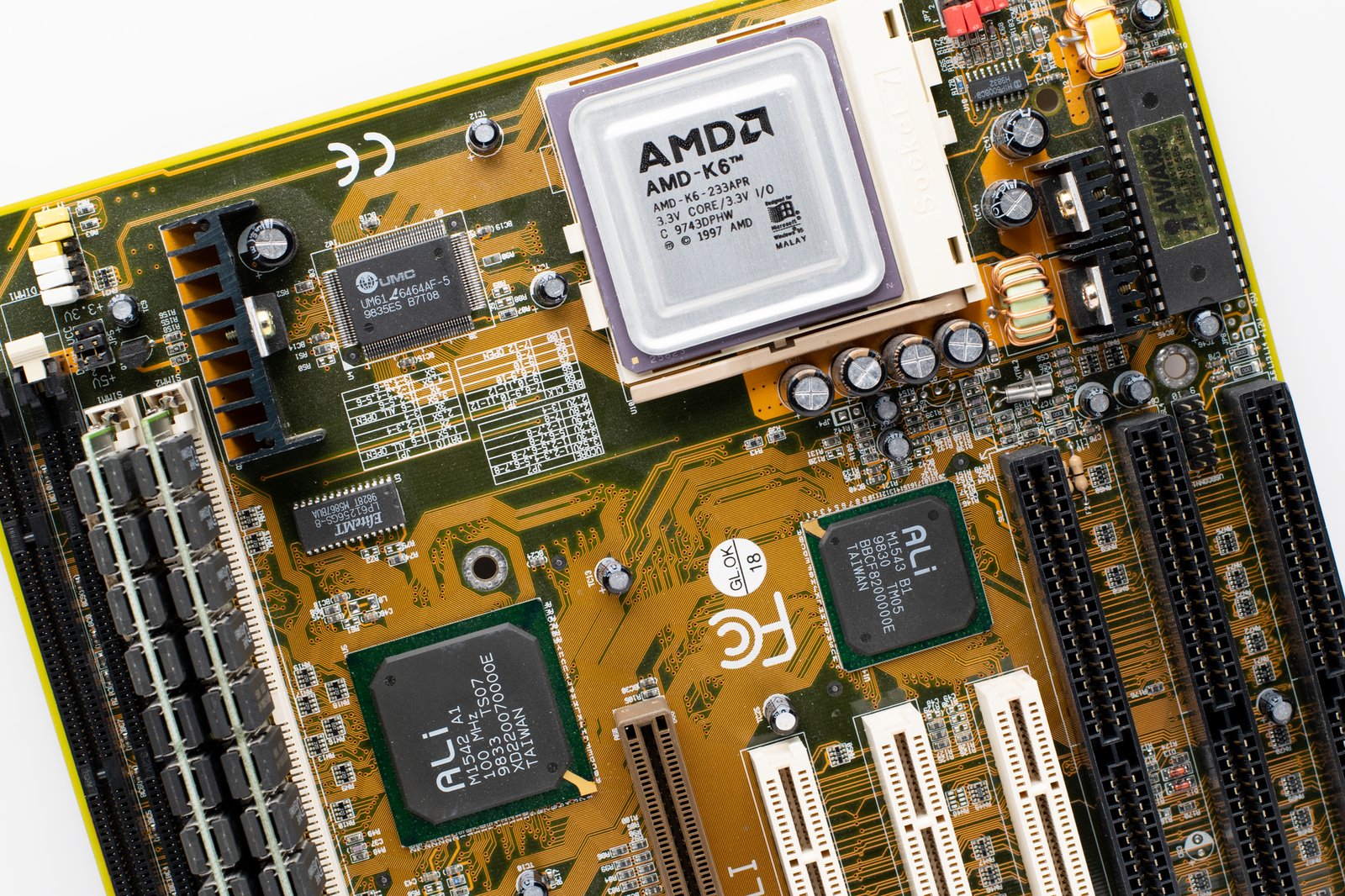 A clear image of an M.2 slot on a modern computer motherboard.