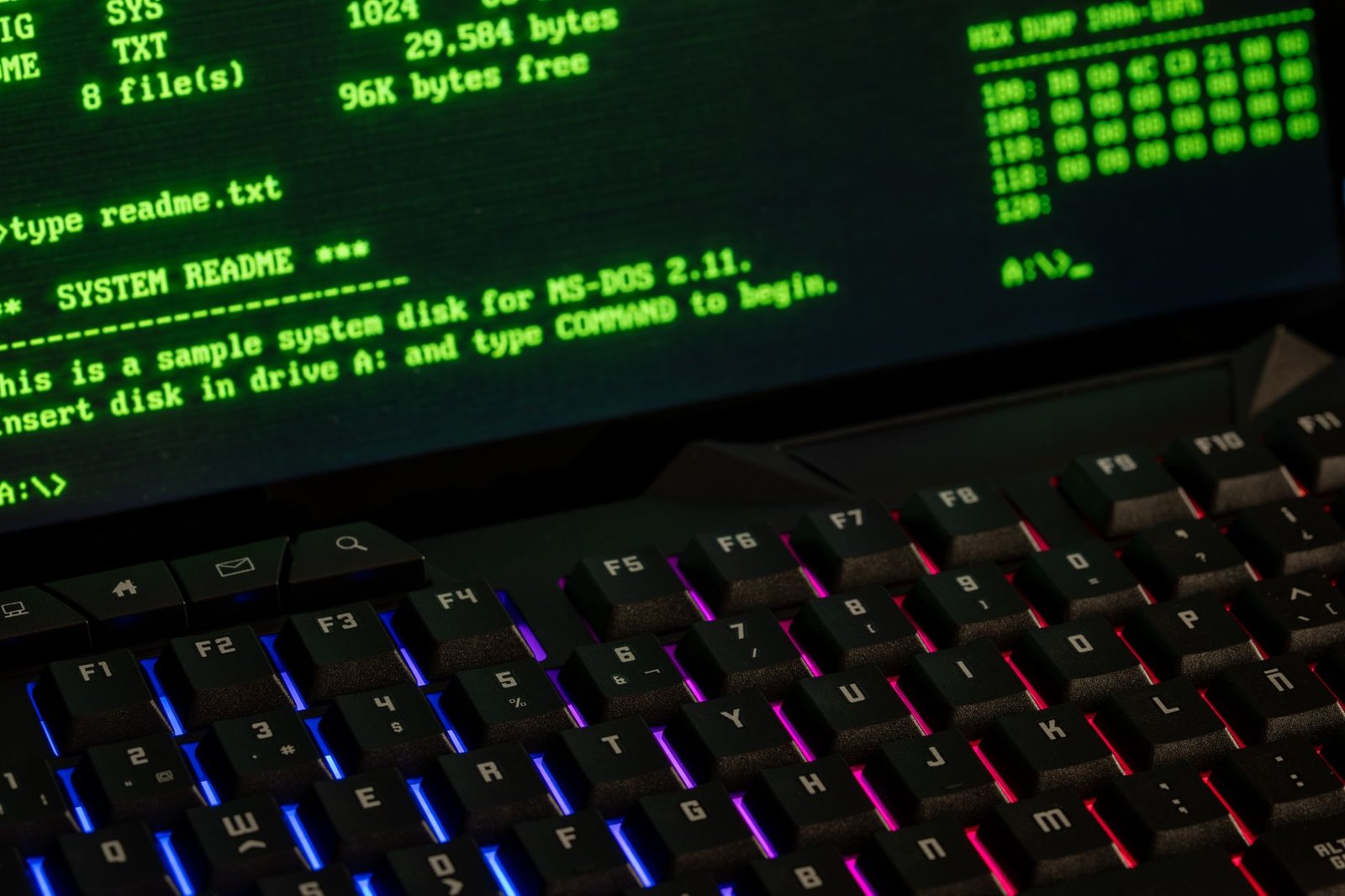 A computer screen displaying lines of code in a terminal or command prompt.