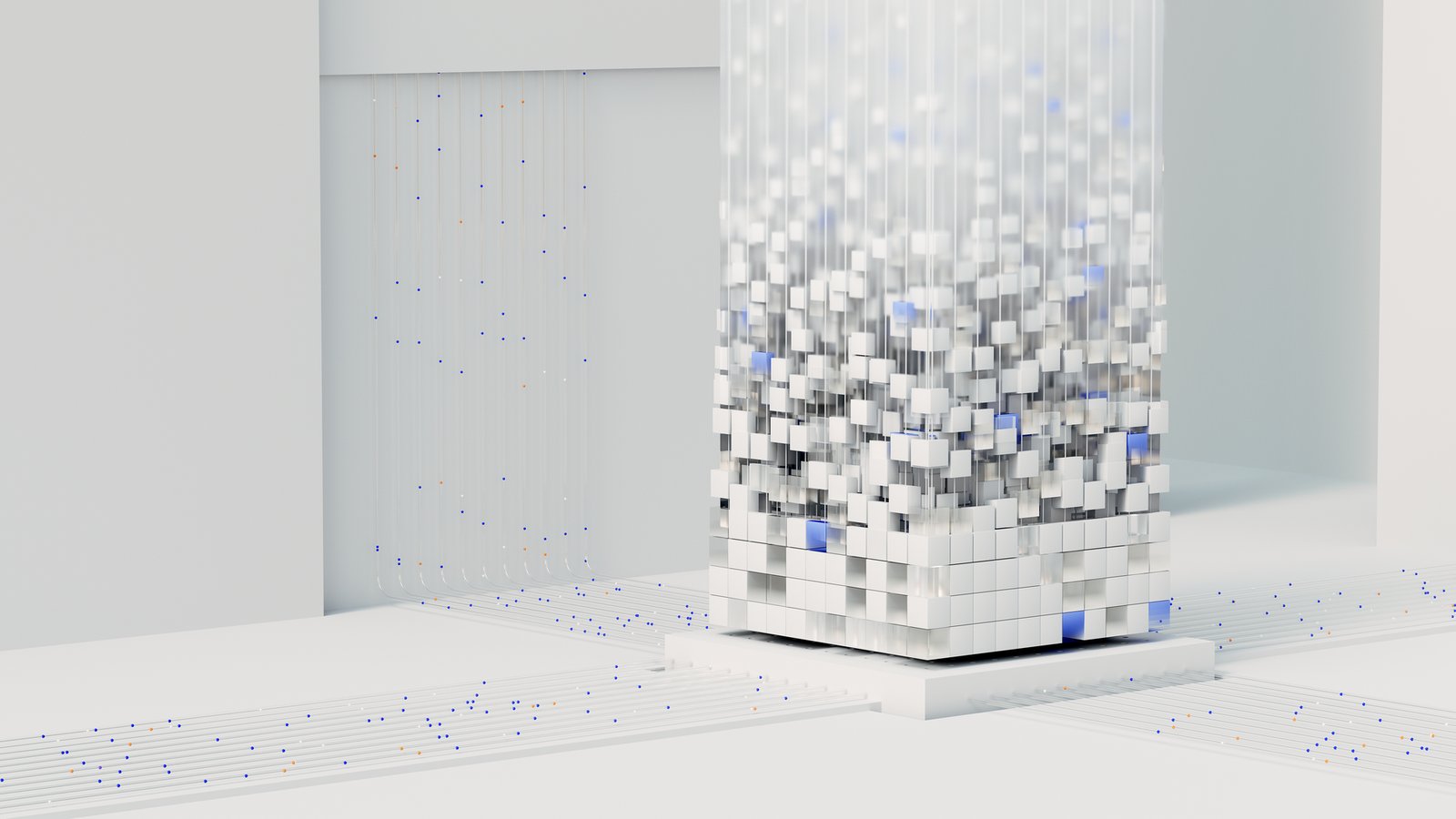 Interface of a 3D rendering application on a computer screen